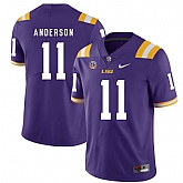 LSU Tigers 11 Dee Anderson Purple Nike College Football Jersey Dzhi,baseball caps,new era cap wholesale,wholesale hats